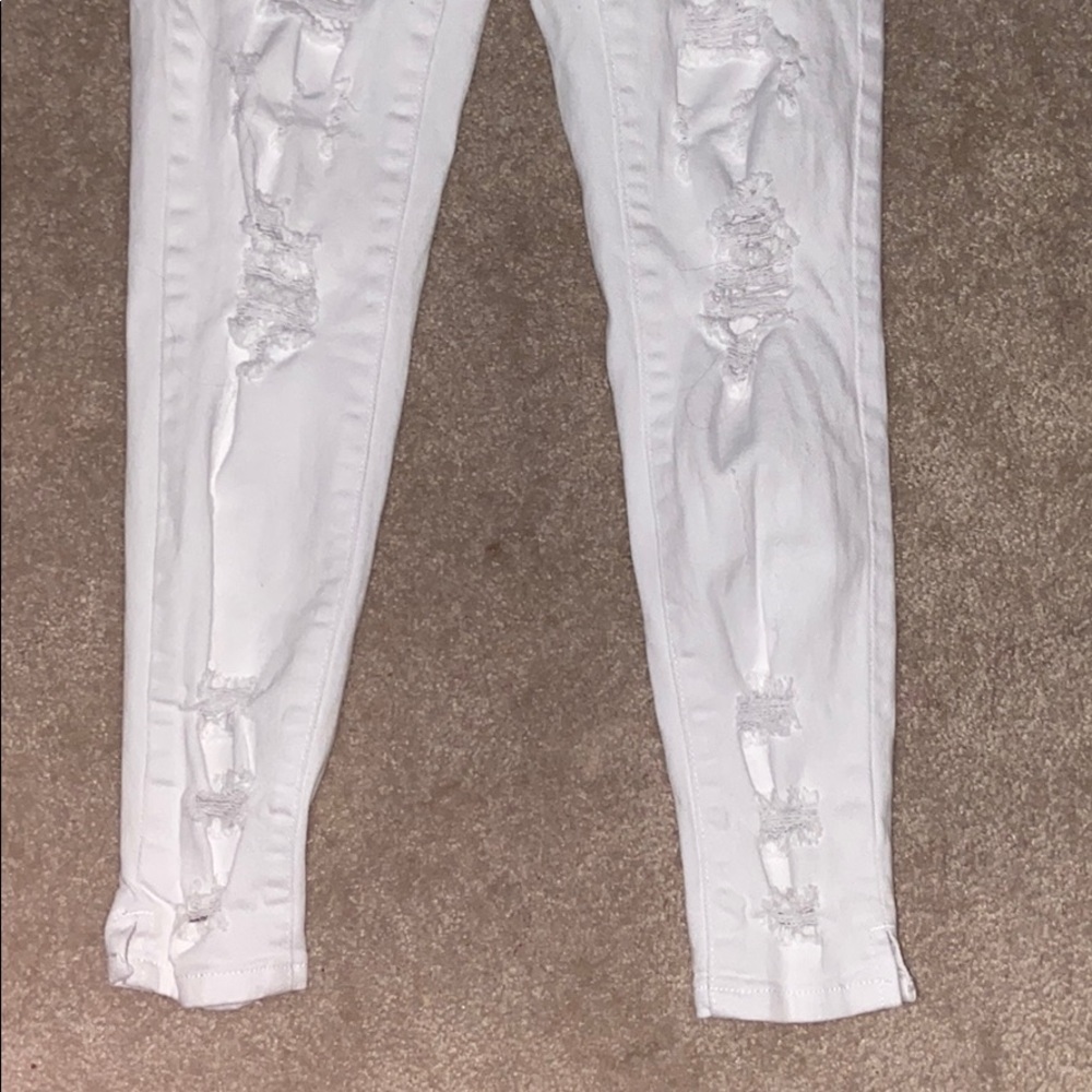 White Ripped Jeans - Picture 2 of 4